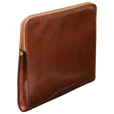 Leather Document Holder. Brown