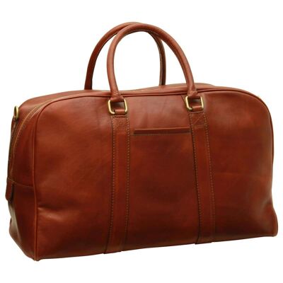 Calfskin travel bag. Brown