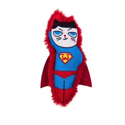 Juguete de peluche para gato MyMeow Supermeow con hierba gatera y Silverline