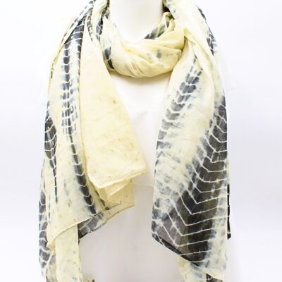 Trendy tie and dye cotton scarf