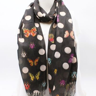 trendy scarf with butterfly pattern