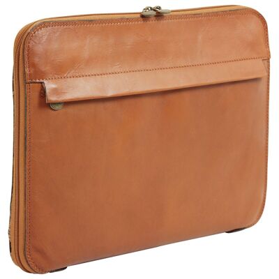 Leather document holder. Colonial Brown