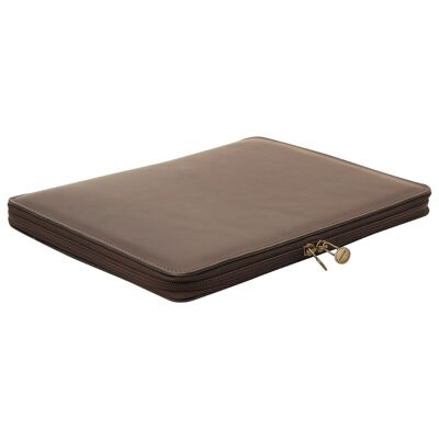 Leather Document Holder. Dark brown