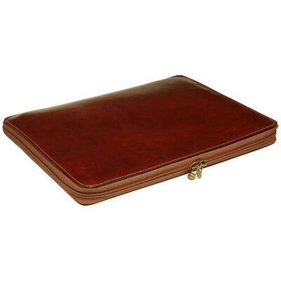 Leather Document Holder. Brown