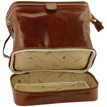 Trousse de beauté en cuir. marron 5