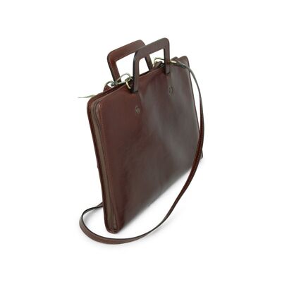 Leather folder - brown