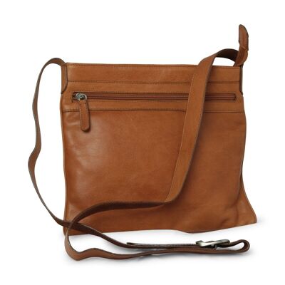 Leather shoulder bag - colonial