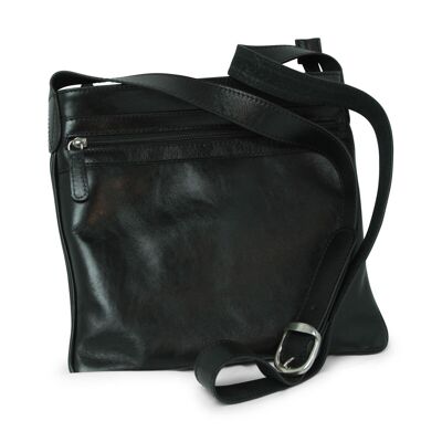 Leather shoulder bag - black