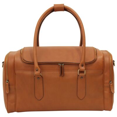 Leather travel bag. Colonial Brown