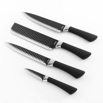 NAMIUTSU : Set de 4 Couteaux de Cuisine Black Shark 3