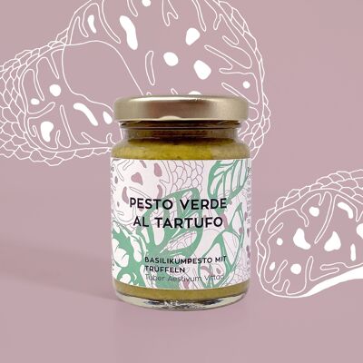 Pesto de albahaca con trufa - Pesto Verde al Tartufo - 90 g