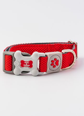 Collier pour chien en maille - Rouge 5