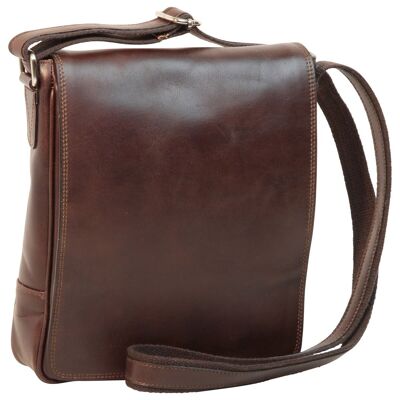 Leather bag for I-Pad. Dark brown