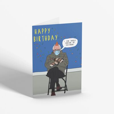 Happy Birthday (Excitement!) | Greetings Card|Bernie Sanders-KAZVARE-199