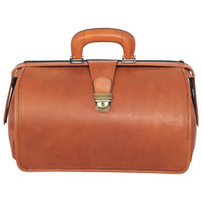 Leather doctor's bag. Colonial Brown