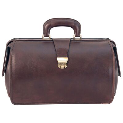 Leather doctor's bag. Brown