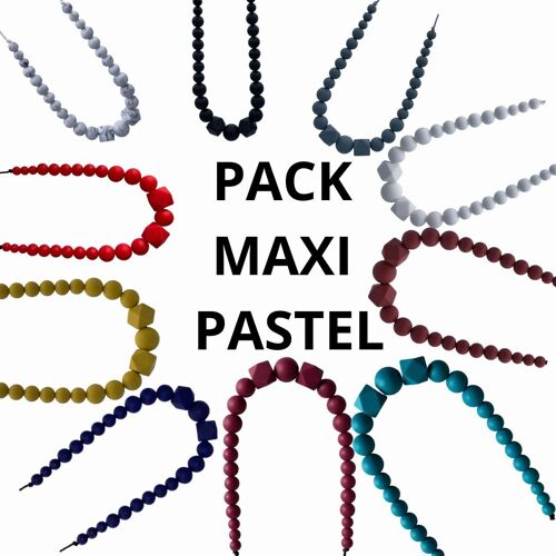 Colliers sensoriels d'allaitement - Pack Maxi Poosh Tendance