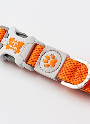 Collier pour chien en maille - Orange 3