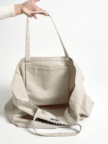 Tote Bag XL, sac en tissu / Humain 4