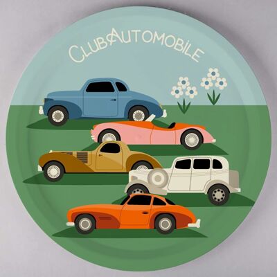 Round Wooden Tray - CLUB AUTOMOBILE