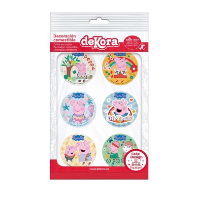 DISCOS COMESTIBLES DE PEPPA PIG Ø 5.8CM