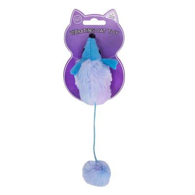WufWuf & World of Pets Vibrating Mouse Cat Toy, Assorted Colours x 6 Pack