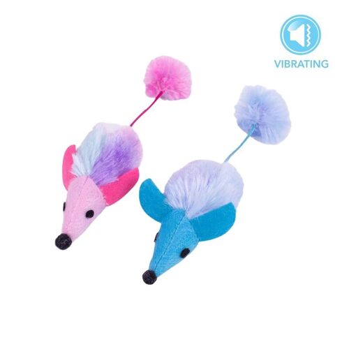 WufWuf & WOP Vibrating Mouse Cat Toy, 6 Pack