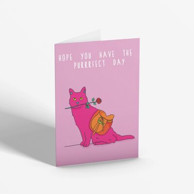 Hope You Have The Purrrfect Day | Card-KAZVARE-207