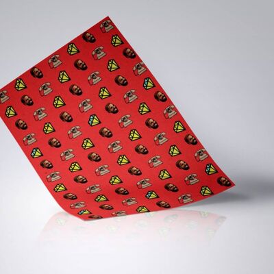 Hotline Bling Wrapping Paper-HOT-WRA-32-RED