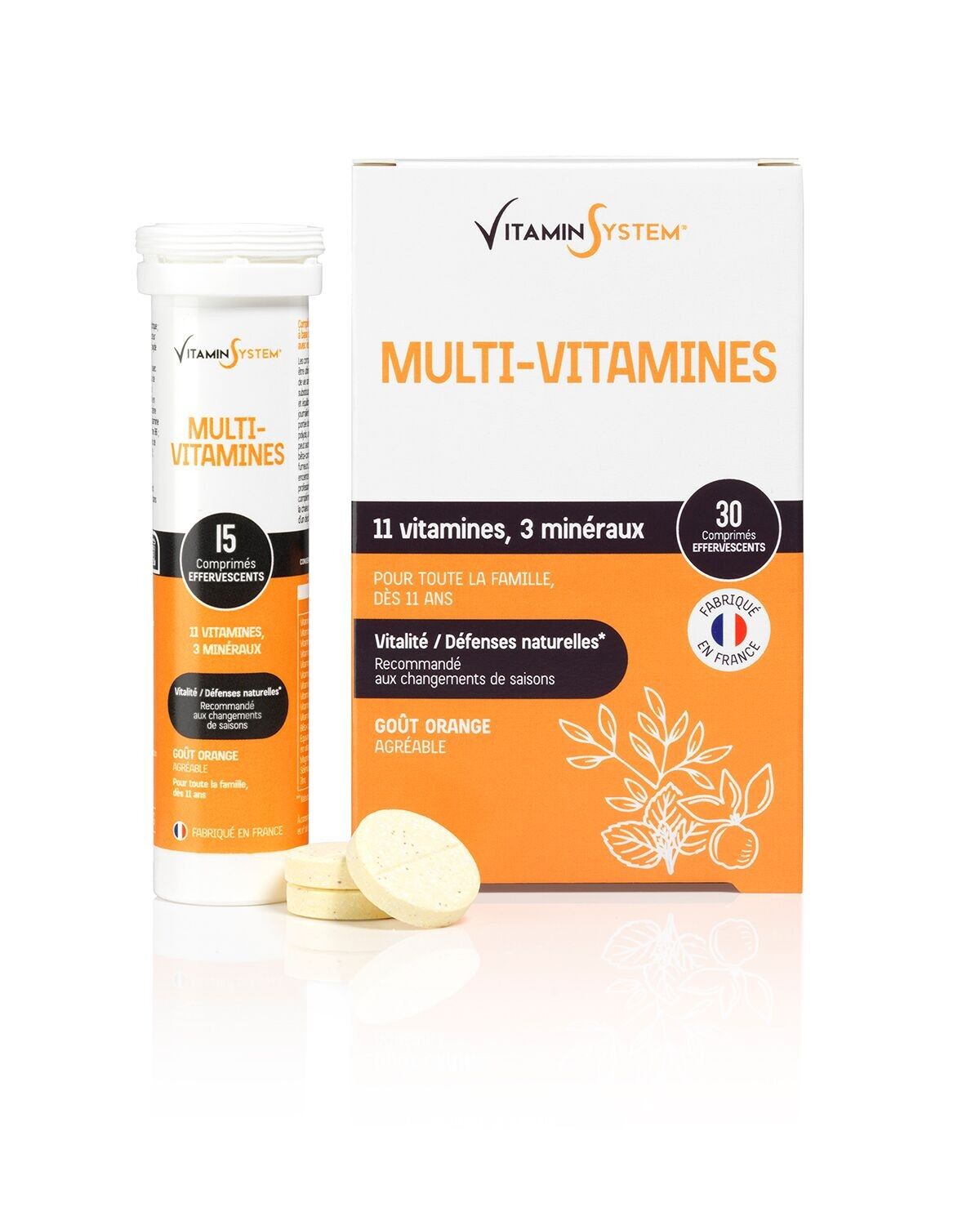 Multivitamines 2 x 15 comprimés effervescents