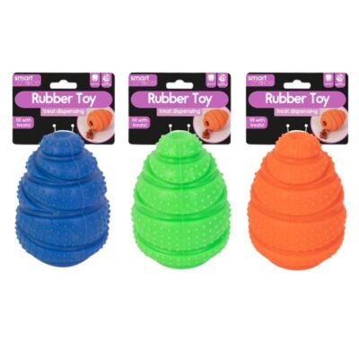 WufWuf & Smart Choice Treat Dispensing Rubber Dog Toy, 3 Pack
