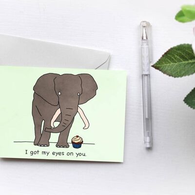 I Got My Eyes On You | Elephants love Drake | Greetings Card-IGO-CAR-60-A6