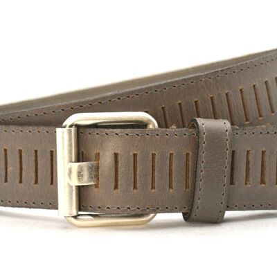 Timbelt 40428 - Perforated Belt - Full Grain Leather - Stitched Edge