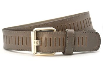 Timbelt 40428 - Ceinture perforée - Cuir pleine fleur - Bord cousu 1