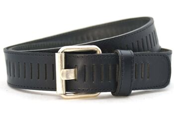 Timbelt 40428 - Ceinture perforée - Cuir pleine fleur - Bord cousu 16