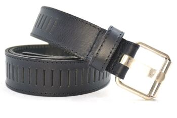 Timbelt 40428 - Ceinture perforée - Cuir pleine fleur - Bord cousu 17