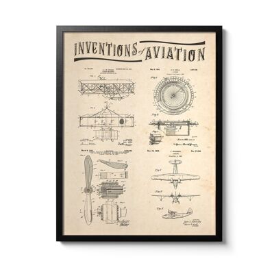 Inventos de aviación Póster