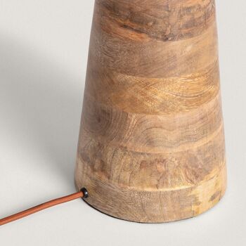 Lampe de table en bois avec pied Ledkia Rajesh ILUZZIA Naturel 3
