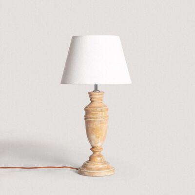 Ledkia Hausa Wood Table Lamp ILUZZIA White