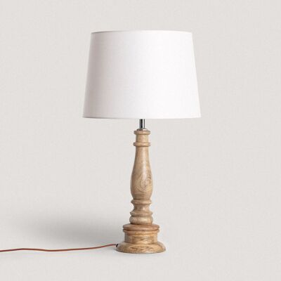 Ledkia Dinka Wood Table Lamp ILUZZIA Old White