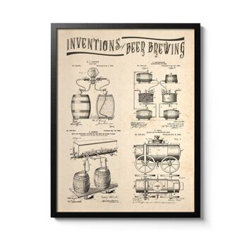 Affiche Inventions Brassage de Bière 1