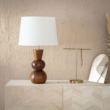 Ledkia Vinda ILUZZIA Lampe de table en bois naturel 3