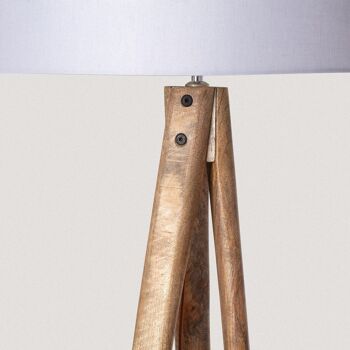 Ledkia Kumar ILUZZIA Lampadaire en Bois Gris 2