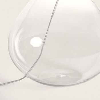 Lampe de table Ledkia Marseille transparente en tissu et verre 6