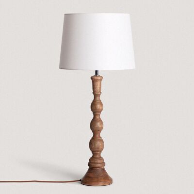 Ledkia Anand ILUZZIA Lampe de Table en Bois Naturel