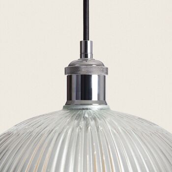 Lampe à suspension en cristal Ledkia Chrome Tavern 4