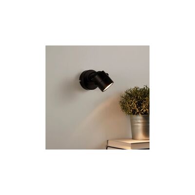Ledkia Adjustable Aluminum Wall Light 1 Spotlight Direct Design Black