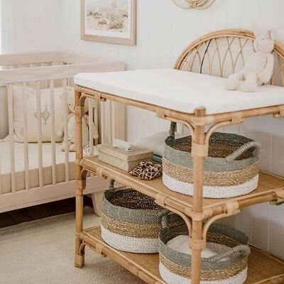 100% natural rattan changing table