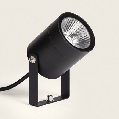 Ledkia 3W LED Outdoor Spotlight with Fern EasyFit Spike 12V Black