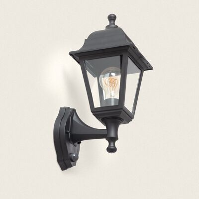 Ledkia Lámpara de Pared Exterior Sennen Negro con Sensor PIR Negro